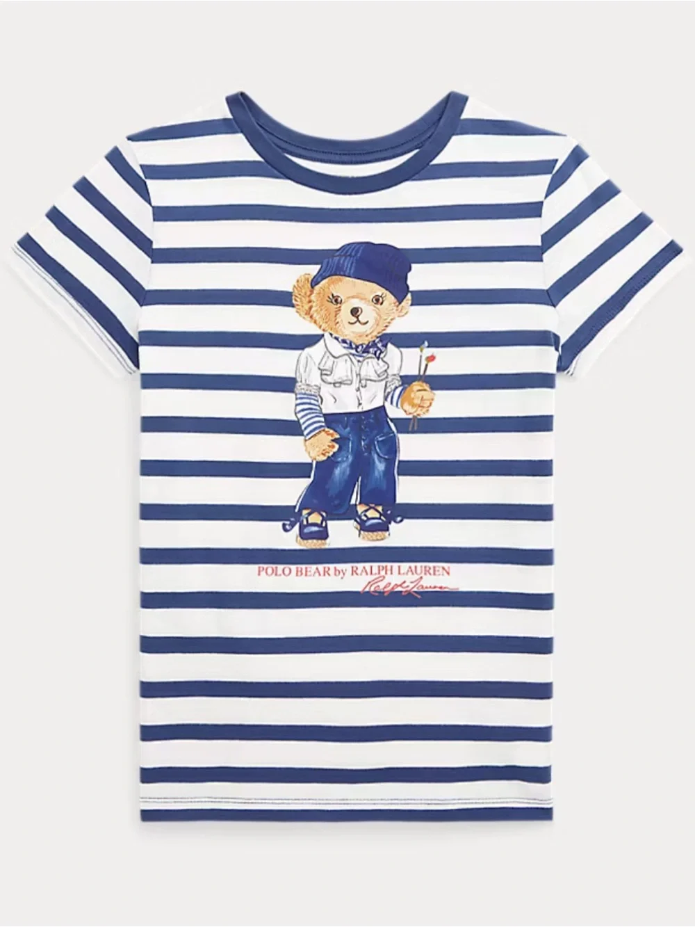 Ralph Lauren Polo Bear Striped Tee Size 6